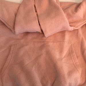 A pink hoodie
